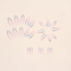 Shimmering Fairy French Almond Nail Stickers