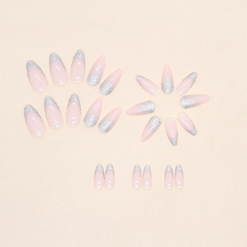 Shimmering Fairy French Almond Nail Stickers