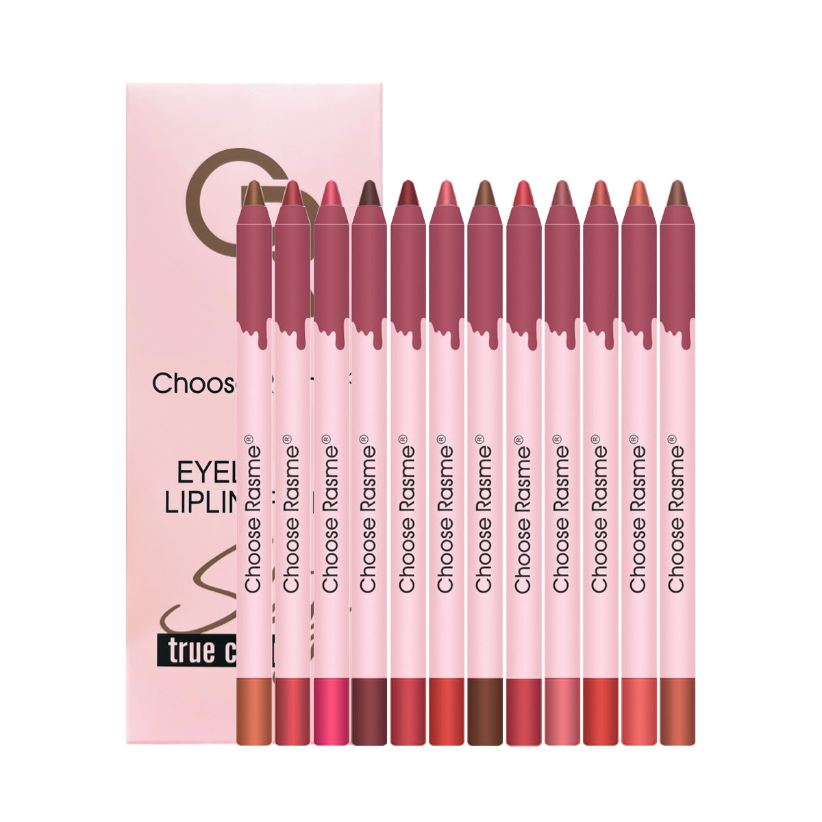 12-Color Matte Lip Liner Set - Waterproof