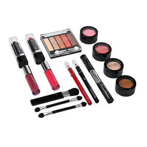 Complete Cosmetics Set: Eyeshadow, Lipstick, Lip Gloss, Mascara