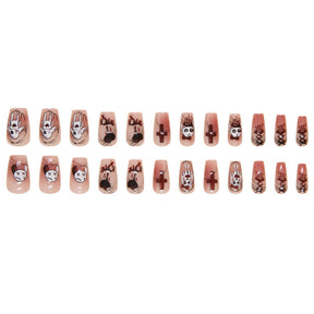 Cute Rabbit Halloween Nail Stickers, Removable, Premium Quality