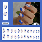 Round Head Nail Tips Summer New Minimalist Stripes Fresh Natural Manicure