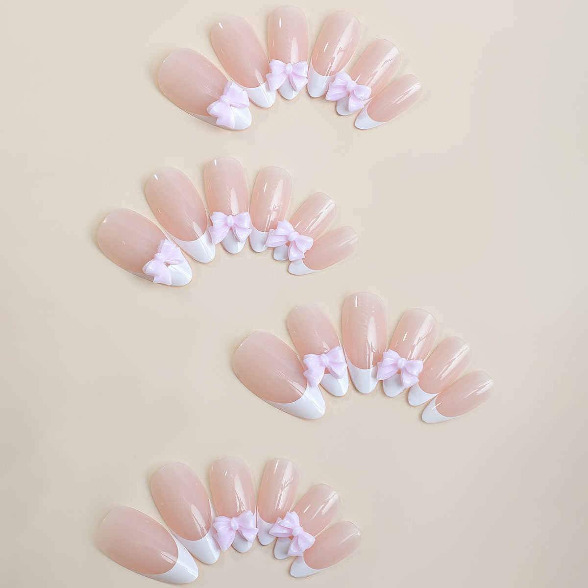 Popular Valentine's Almond Shape Bow Nails