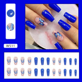 Cool Blue Butterfly Ballet Fall Nails, 24-Piece Fashion Set