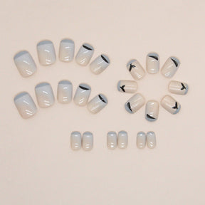 Short Sea Salt Whale Nails, Minimalist and Luxe