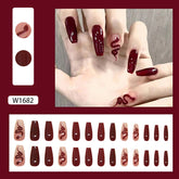 Chinese Style Snake Fall Nails 24 Pieces