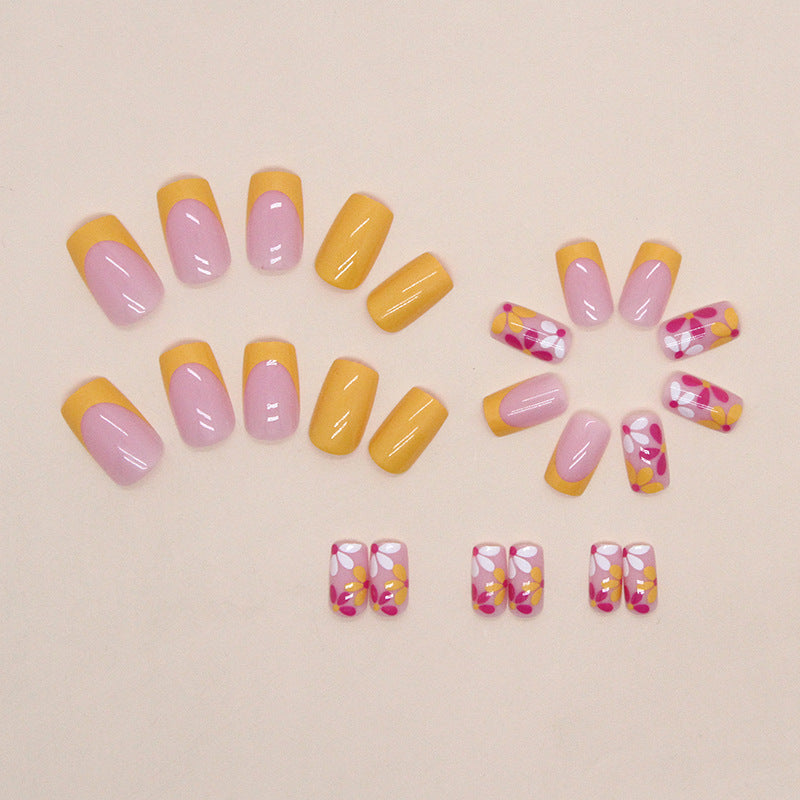 INS Style Sweet Heart Mid-Length Oval Nails, Cute and Chic