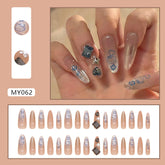 Cat Eye Wearable Nails - Adorable Crystal Long Tips