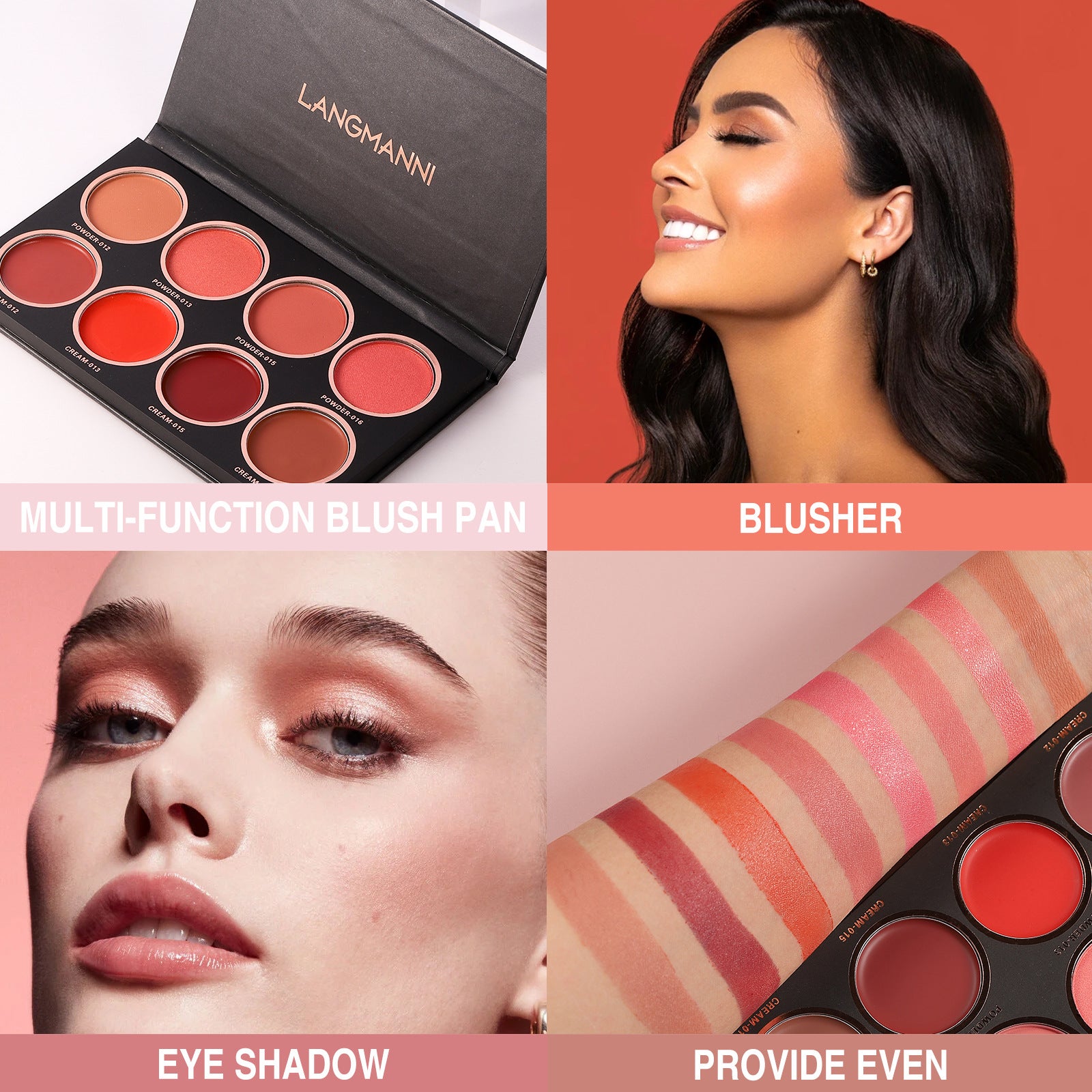 8-Color Blush and Highlighter Palette