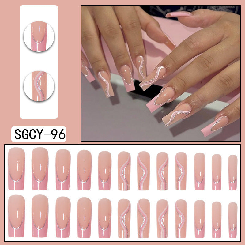 Pink French Nails - Glitter Line (Wholesale)