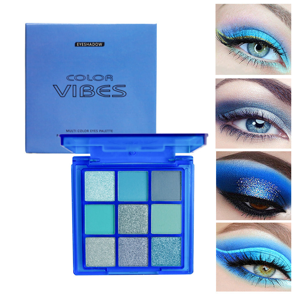 9-Color Klein Blue Eye Shadow Palette - Sweat-