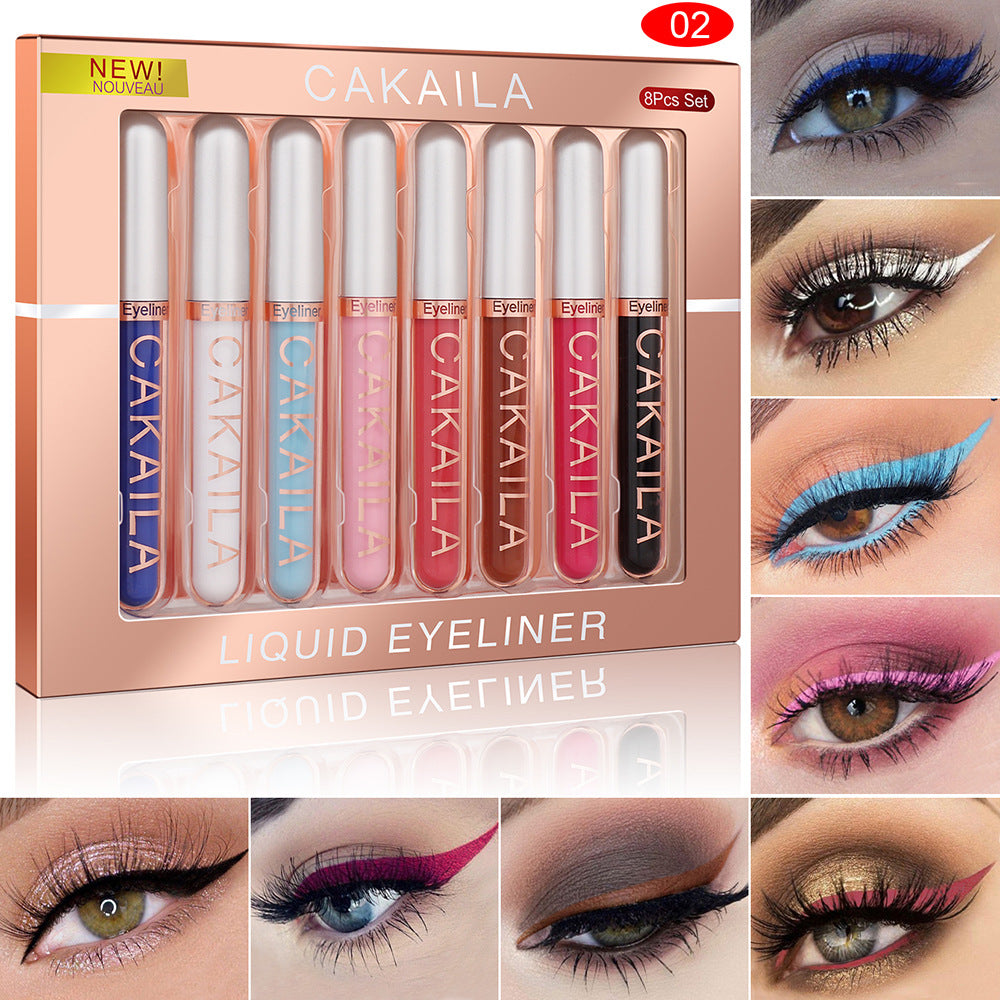 8-Color Liquid Eyeliner Set