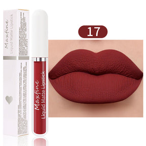 High-Pigment Matte Liquid Lipstick - Long-Lasting, Waterproof, Hydrating