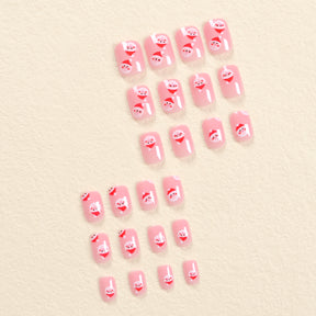 Cute Santa Claus Christmas Nails, Removable and Reusable