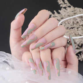 Detachable Long Nail Tips for Elegant Manicures