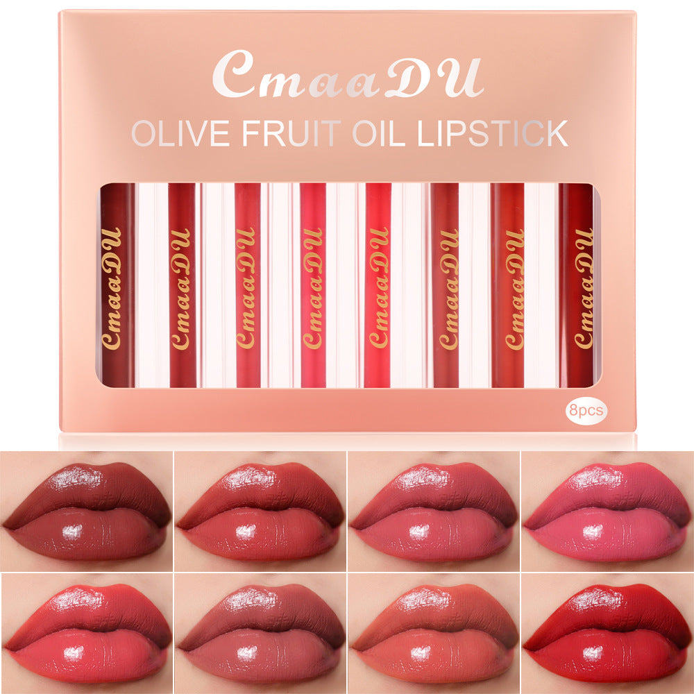 8-Piece Olive Creamy Gloss Lipstick Set