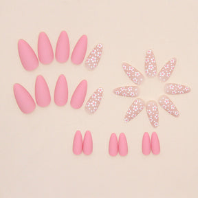 Cute Matte Flower Fresh Nails Sweet Girl Ins Style Wearable Nails Wholesale