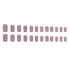 Ultra-Shiny Aurora Solid Color Mid-Length Square Nails