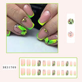 Removable Glitter Butterfly Nail Tips for Wearable Manicures