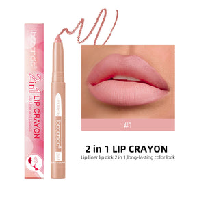 2-in-1 Long-Lasting Matte Lip Pencil