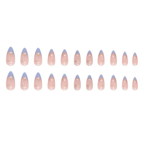 Round Tip French Almond Nails, Stylish and Durable