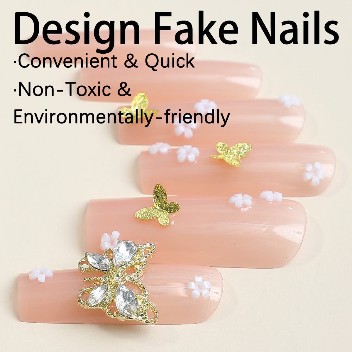 Luxury Extra Long French Nail Tips with Detachable Design