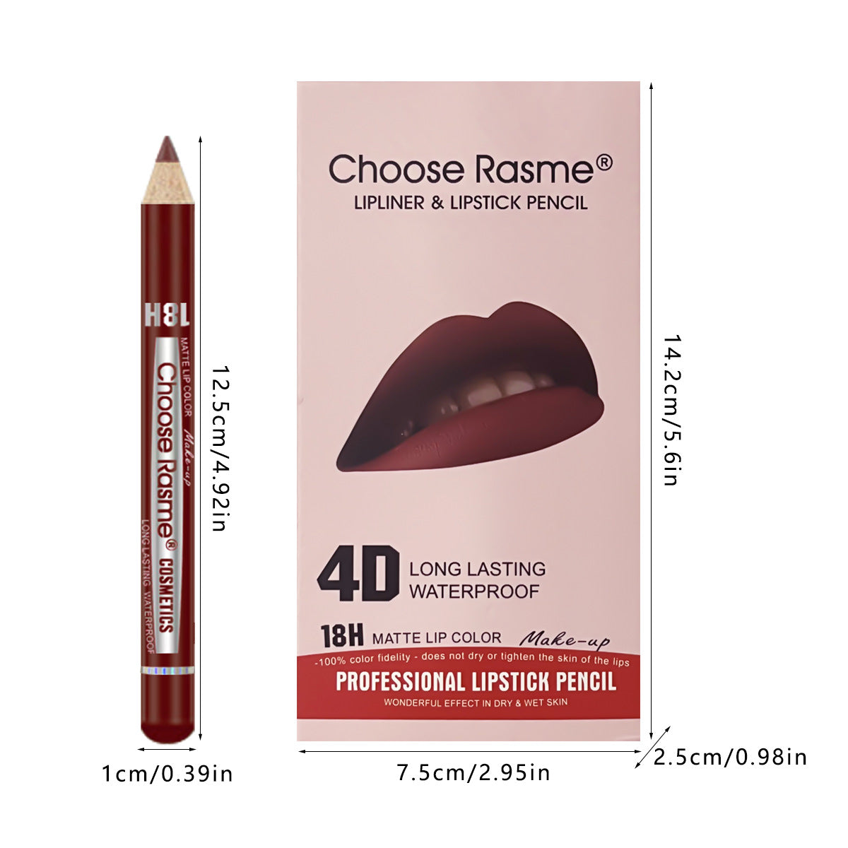 12-Color Matte Lip Liner - Long-Lasting, Velvet Finish