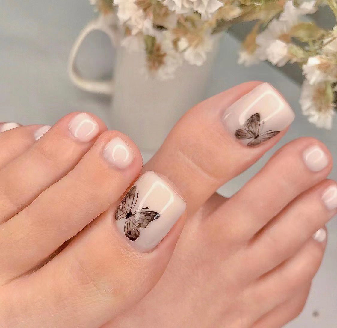 Removable Toe Nail Art, Wear-On Foot Nails