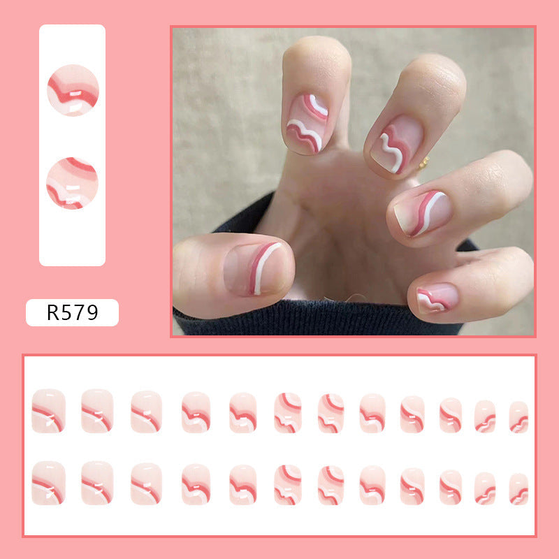 Chic French Manicure Acrylic Nail Tips, 24 Pieces Box, Direct from Factory