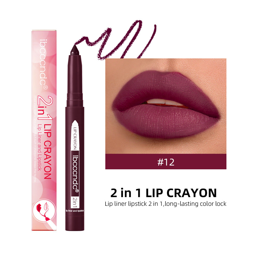 2-in-1 Long-Lasting Matte Lip Pencil