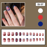 Coronation Day Red Blue White French Nails 2024