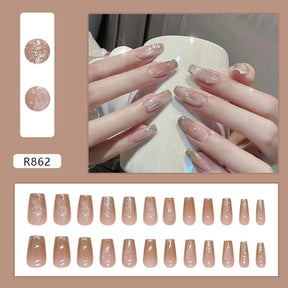 Ombre Nails - White Enhancing T-Shape Ballet Nails (Removable)