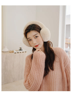 Warm Real Rabbit Fur Ear Muffs - Winter Accessory