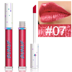 12-Color Shimmer Long-Lasting Waterproof Lip Gloss