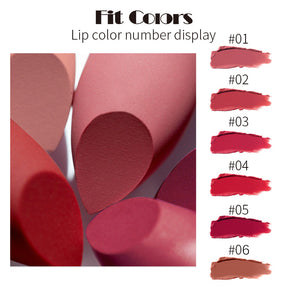 6-Color Mini Matte Lipstick Set - Long-Lasting