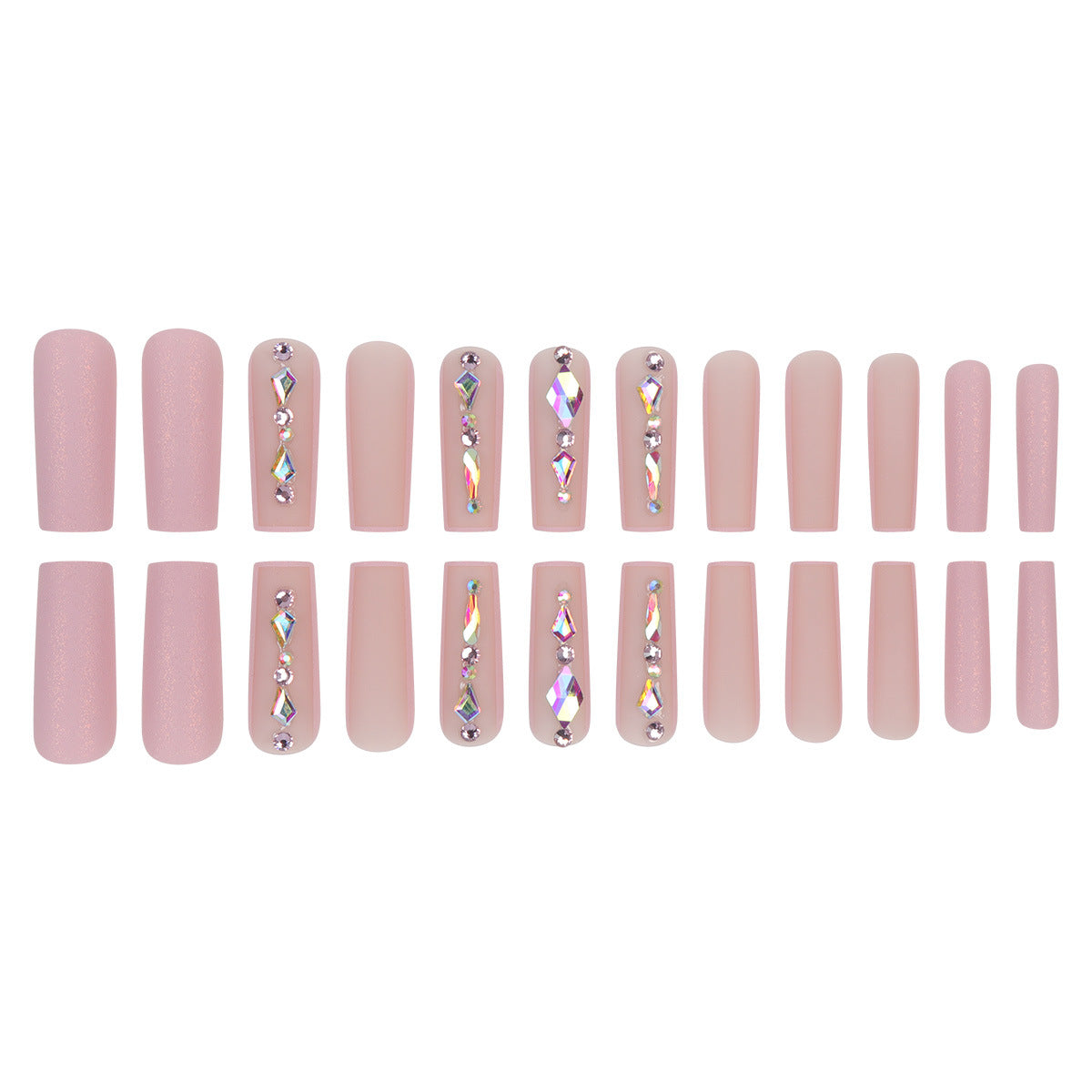 Pink Flash French Nail Tips, Wearable Extensions