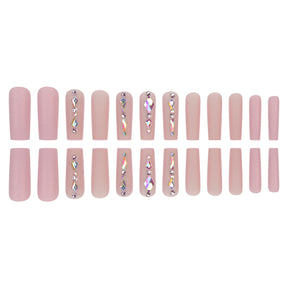 Pink Flash French Nail Tips, Wearable Extensions