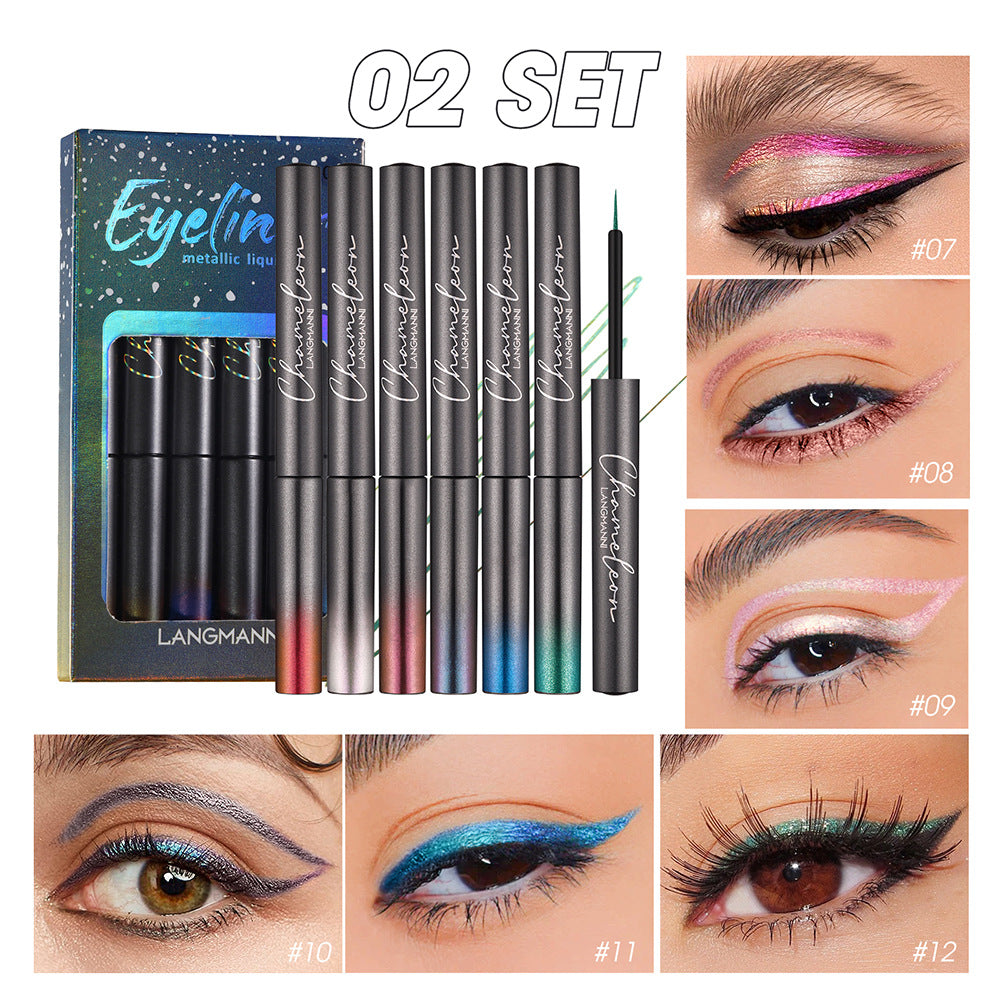 6-Color Glitter Liquid Eyeliner Set