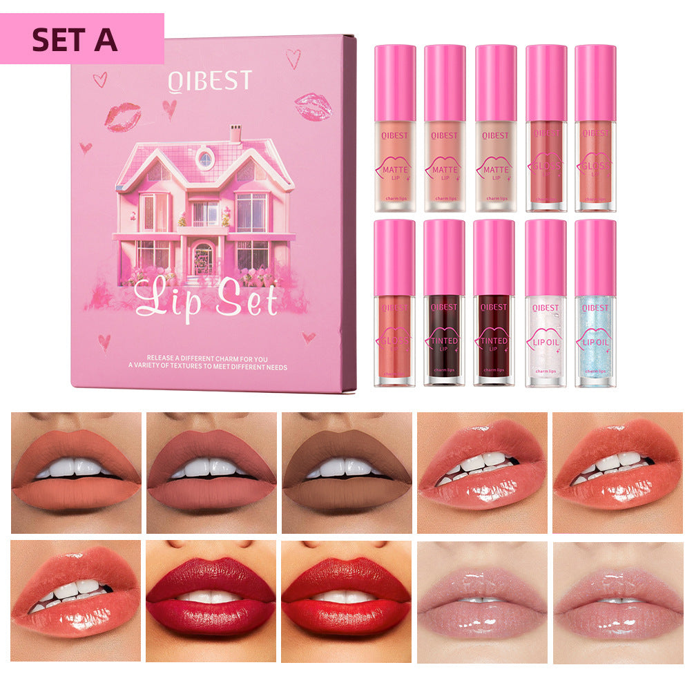 Moisturizing Lipstick and Lip Oil Set