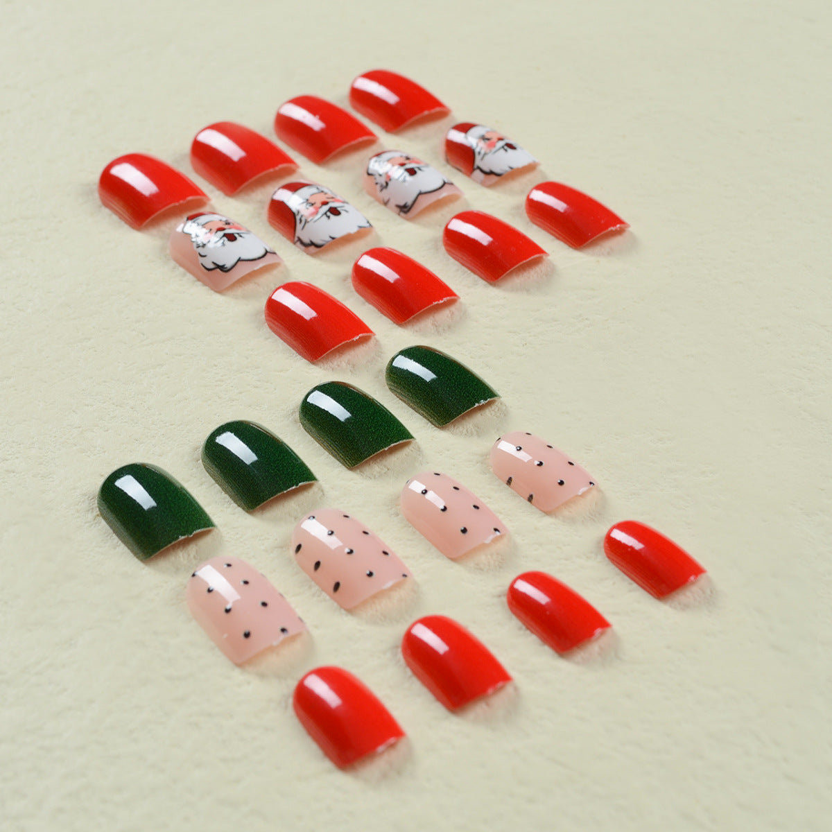 Cute Santa Claus Christmas Nails, Playful and Festive