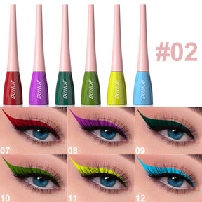 DUNUF 6-Piece Long-Lasting Waterproof Colored Eyeliner Set