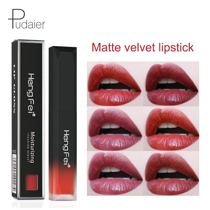 Velvet Matte Lipstick - Non-Transfer, Hydrating, 6 Shades