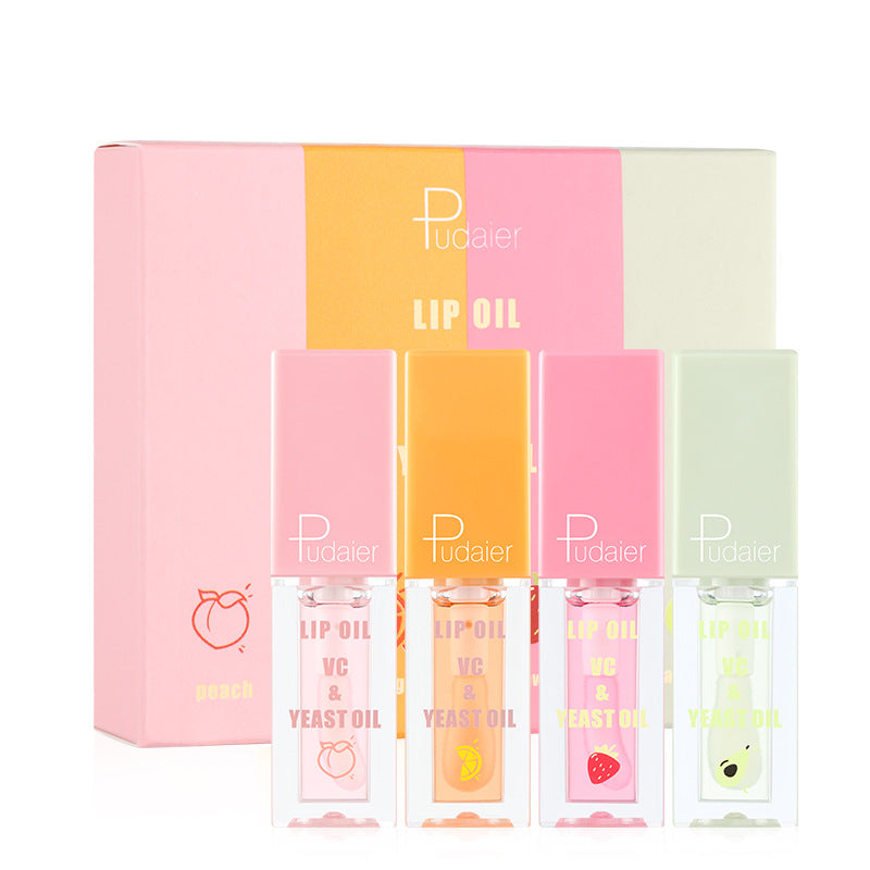 Pudaier Lip Plumper Set - Hydrating, Transparent Lip Gloss