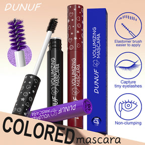 DUNUF Colored Mascara, Long-Lasting Waterproof, Thickening and Lengthening