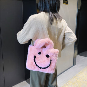 Cute Fuzzy Shoulder Bag Women's Fall Fashion