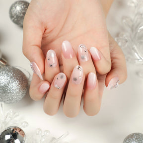 Christmas Press-On Fall Nails Set with Nail Tips