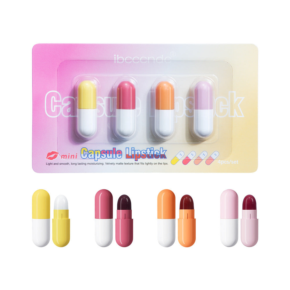 4-Pack Mini Matte Lipstick Capsule Set