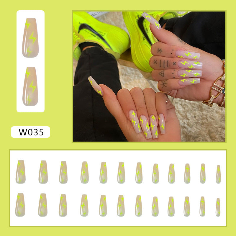 Pre-Made Long Ballet Nails, Ready-to-Wear Nail Tips