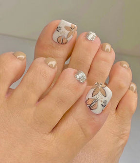 Removable Toe Nail Art, Wear-On Foot Nails