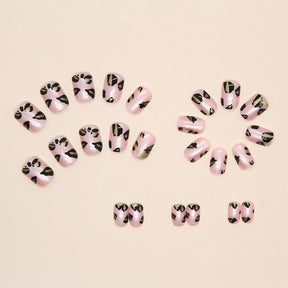 Aurora Pink Leopard Short Fall Nails - Sweet & Edgy